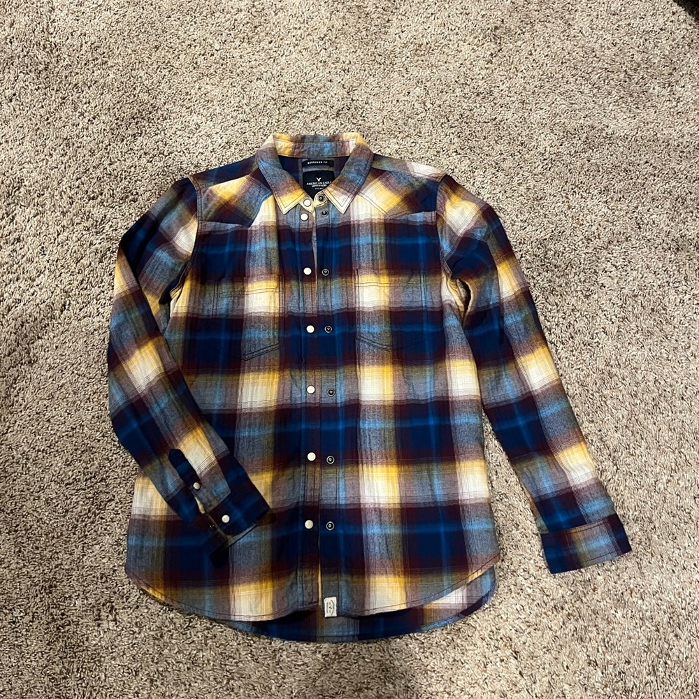 American Eagle Outfitters Women’s Multicolor Plaid Shirt